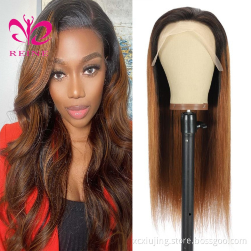 Ombre Human Hair Wig Body Wave /Straight  1B 30 Human Hair Lace Frontal Wigs Ombre Honey Blonde HD Lace  Brazilian Wig
